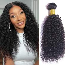 12A Braziliaanse Afro Kinky Krullend Haar Weefbundels 100% Menselijk Haar Natuurlijk Zwart Krullend Haarverlenging Water Diep Remy Dubbele Weft