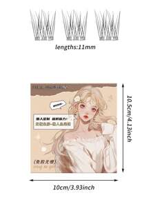 36 einzelne Büschel, Länge 11 mm, Dicke 0,07 mm, C-Curl, Fischschwanz-Design, Länge 11 mm, DIY gepfropfte Wimpern, einzelne Wimpernbüschel, natürliches Aussehen, handgefertigt, Wimpernbüschel, einzelne Kunstwimpern, Wispies, langanhaltend, Geschenk für Frauen & Mädchen, Manga-Wimpern, natürliche Büschel-Wimpern, Wimpernbüschel, einzelne Wimpern, Wimpern, Kunstwimpern - C - Übersicht 6