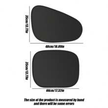 静电车窗遮阳板，使用方便快捷，安装简单，可重复使用，遮阳板 - 黑色 - 查看 4