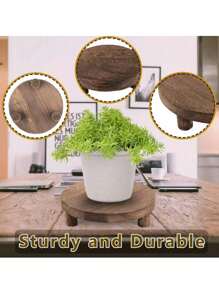 1/3Pcs Wooden Risers For Display Wood Pedestal Stand For Display Mini Riser Stand Round Wooden Riser Holder Rustic Farmhouse Riser For Decor Tiered Tray Decor Riser For Home Kitchen, 3 Size