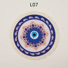 1pc Round Bohemian Style Placemat, Coaster, Mousepad, Candle Mat, Jewelry Mat, Wedding Table Decor, Ramadan Eid Christmas Easter Gift