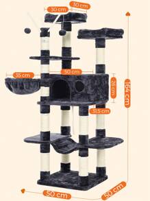 Feandrea Feandrea Árbol para Gatos, Torre para Gatos, XXL, con 2 Plataformas, 164 cm, Gris Claro