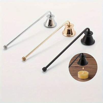 1pc Stainless Steel Candle Snuffer, Bell Shaped Candle Extinguisher, Candle Accessories Gift, Birthday/Graduation Gift
