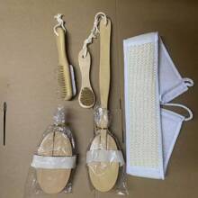 1件套家用沐浴刷套装沐浴刷干湿两用刷沐浴刷五件套SPA套装清洁套装 - 棕色 - 查看 8