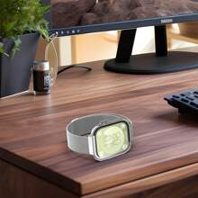 Estuche de vidrio + Pulsera de bucle milanés compatible con Huawei Watch Fit 3 Brazalete magnético de acero inoxidable compatible con Huawei Watch Fit 3 Protector de pantalla Estuche