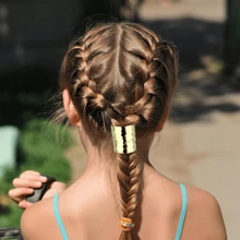 1 Pc Ponytail Holder Hair Clips Metal HighPonytail Hair Cuff Simple Cylinder Hair BuckleBarrettes French Decorative Hair Ring For LongHair Horsetail Accessories For Women,Hair Barrettes, School Stuff