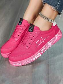 Women's Fashion Low-Cut Casual Sport Shoes, Solid Color Skate Sneakers For Outdoor Casual Walking