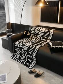 1pc Asymmetric Chenille Sofa Cushion, Non-Slip Sofa Cover, All Season
