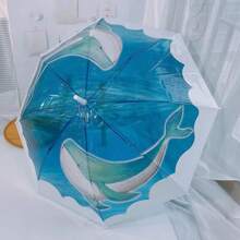 Clear Umbrella Auto Open Dome Umbrella Windproof Umbrella With J Hook Handle - Multicolor - View 2