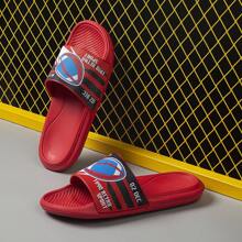 New Thick Sole Plus Size Men's Summer Sandals, Breathable Beach Shoes, Casual Dual-Use Slippers, Lightweight & Comfortable Waterproof Non-Slip Soft Bottom Beach Shoes, Versatile Fashionable Slides