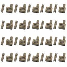 25 对金属拉链头止动件，金色、银色和黑色，高品质，顺滑，适用于服装、夹克、行李箱 DIY 维修和更换