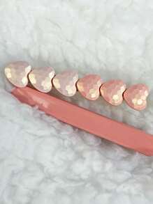 2 piezas Pasadores de pelo con forma de corazón, pinza, pinza de pato con borde reflectante láser, accesorios para el cabello