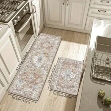 1pc Creative Multicolor Bohemian Printed Doormat, Soft Anti-Slip Water Absorbent Machine Washable Rectangular Low Pile Rug For Living Room, Bedroom, Kitchen, Laundry - Multicolor - View 4