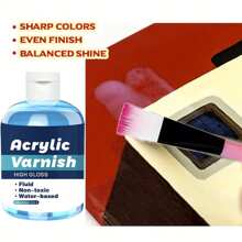 Acrylic Varnish 4.06oz/ Matte Finish, Transparent, Fluid, Water-Based, Sealant For Art And Crafts