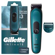 Intimate I3 Men's Pubic Hair Electric Trimmer For Men, Waterproof, Blue