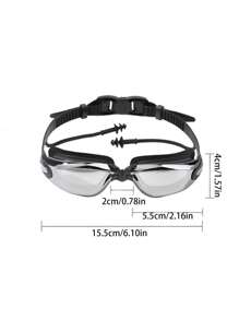 1pc High Definition Anti-Fog Silicone Swimming Goggles, Waterproof Swimming Equipment - Multicolor - View 4