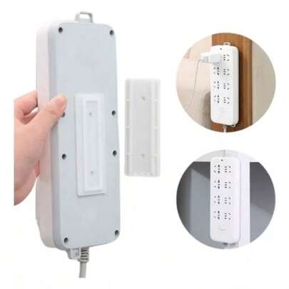 Kit 3 Suportes Adesivo Parede Extensão Elétrica Filtro Linha