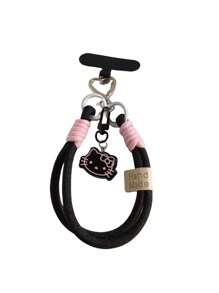 3D KT Cat Rotating Lock Braided Wrist Strap, Suitable For Universal Phone Cases DIY, Phone Accessories, Portable Keychain, Earphone Cartoon Cute Pendant Lanyard For Japanese/Korean/ Girls