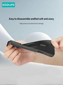 1pc Koolife Soft Silicone Magnetic Wireless Charging Magsafe Fully Protective Phone Case, Ultra-Thin Matte Metal Painted Anti-Fall Lens Cover, Built-In Buttons Compatible With IPhone 11/12/12Pro/12ProMax/13/13Pro/13ProMax/14/14Plus/14Pro/14ProMax/15/15Pro/15Plus/15ProMax/16/16Pro/16Plus/16ProMax