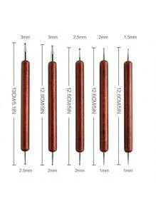 21 Piece Rosewood Pottery Tools Set, Clay Sculpture Carving Detailing Needles, Dotting Pen, Pottery Forming Tools