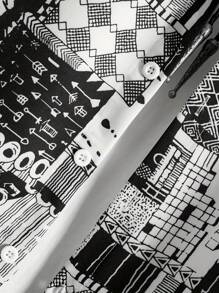 大码男士夏威夷风格创意图案印花夏季海滩度假衬衫