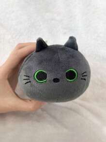 1 件柔软黑猫毛绒钥匙扣吊坠、迷你家居装饰小雕像、圣诞节/万圣节背包吊饰黑猫、万圣节、猫、钥匙扣>毛绒、果冻猫填充动物、柴郡猫 - 黑色 - 查看 16