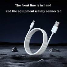 [2 Modelos] ¡Este cable de datos trenzado de dos colores tipo C puede realmente resolver su problema! Mide solo 1m de largo, por lo que no ocupa espacio en su escritorio y facilita la conexión sin importar dónde esté su dispositivo. Teléfonos móviles, tabletas y portátiles, todo puede ser adaptado, y una sola línea puede manejar la carga y la transferencia de datos.