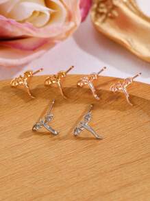 1 Pair Elegant Copper Zirconia Stone Devil's Eye Stud Earrings, Women's Earrings, Suitable For Daily, Party, Holiday Wear, Women's Jewelry