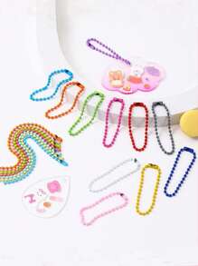 50/100/300/500 件铁喷漆链，珠链扣，DIY 珠宝配件，烤漆，彩色标签链，铁吊坠链 - 彩色 - 查看 2