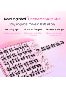 36 Cụm mi giả dán sẵn, C Curl, Nhọn, Mi Manga, Mi không cần keo, Dễ sử dụng, Không cần keo, Cụm mi riêng lẻ 12mm, Có thể tái sử dụng, Mi giả, Bộ nối mi tự dính, Mi giả lâu trôi, Quà tặng mi giả tự làm cho phụ nữ và trẻ em gái, Dụng cụ trang điểm - C - Xem 4