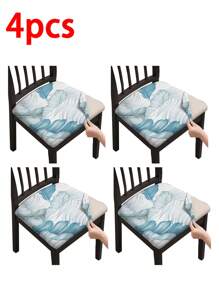 1/4/6 件弹力椅子座套，通用餐厅椅子椅套，可拆卸可洗弹性防刮坐垫套，适用于厨房、餐厅、办公室