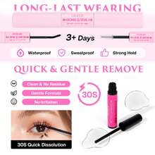 CALAILIS DIY Lash Extension Kit, Eyelash Extension Kit 280Pcs D Curl Individual Lashes With Lash Bond And Seal Lash Remover And Lash Applicator Lash Clusters Kit For Beginner (0.10-30D+40D-KIT)