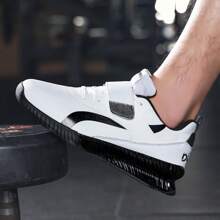 Zapatos de halterofilia cómodos y ligeros para interiores, zapatos de entrenamiento de sentadillas profesionales, zapatos de potencia de competición para levantamiento de pesas para hombres - Blanco - Ver 6