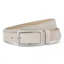 Nouvelle ceinture de taille polyvalente décontractée à la mode unisexe avec boucle rectangulaire, convient pour les jeans, toutes saisons
