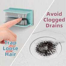 Large Shower Wall Hair Catcher, White Drain Hair Catcher With Silicone Bristle, Hair Trapper, Shower Drain Collector, Hair Grabber, Hair Tub Porcupine, Hair Drain Catcher, Bathtub Protector Reduce Shower Drain Clog And Start Hassle-Free Plumbing Maintenance. No More Chasing Loose Hairs; Let This Drain Protector Be Your Tub's Drain Saver. Back To School - Multicolor - View 7