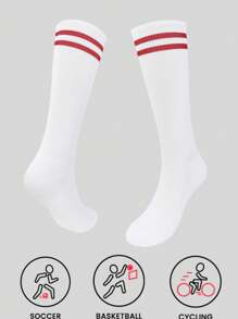 16pcs/12pcs/8pcs/4pcs/1 Pair Kids Football Basketball Running Cycling Training Socks, Girls Long Tube Socks, Boys Moisture Wicking Breathable Sports Socks - Multicolor - View 5