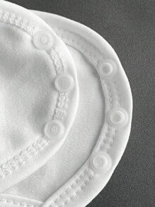 2pcs Single Layer Fabric Extension Panel, Suitable For Only Some Plastic Snaps On Baby Rompers, Diaper Suits - White - View 5