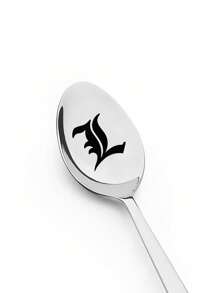Initial Spoon - Engraved Coffee Spoon Gift - Unique Party Accessory, Personalized Coffee Lover Present, Birthday Gift Idea For Him Or Her, Themed Kitchenware, Novelty Tableware