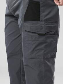 LEDUNTINO [Spring/Summer] Men's Fashion Casual Outdoor Zip-Up Pants, Sports, Cargo, Green, Grey, Husband/Boyfriend Gift, Men's Spring/Autumn Pants, Multi-Pocket, Hiking, Fishing, Travel Pants, Spring/Autumn Bottoms, Size Reference Size Chart (Pants Do Not Include Belt) - Grey - View 7