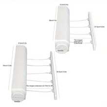 1 szt. 4-żyłowa, wysuwana linka do suszenia ubrań - 147,63 cala, plastikowa lina do prania do użytku w pomieszczeniach, odpowiednia do sypialni, łazienki i salonu - oszczędzająca miejsce, niewidoczna suszarka do ubrań, ręczników i spodni