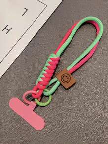 Nuevo estuche universal para teléfono con correa de muñeca decorativa trenzada de nailon, cordón de muñeca resistente con soporte para tarjetas