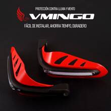 Vmingo Hollow Motorcycle Grip Covers With Led Light Handguard Universal Handlebar Protector Hand Guard - Black - View 4