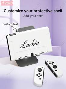 1pc Customizable Text & Name Protective Case Compatible With Nintendo Switch/Switch OLED/Switch Lite, Soft TPU Shell Compatible With Switch Console, Switch Game Accessories, Switch Joy-Con Accessories, Can Charge While Docked, Ideal Gift For Students, Colleagues, Friends, New Year, Back To School