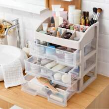 NetHong Desktop 4 Tier Makeup Case Holder Drawers Cosmetic Organizer Jewelry Storage Box - White - View 6