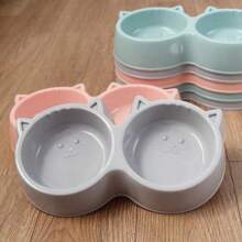 2-In-1 Plastic Cat Lover And Cat Mom Love & Dog Lover And Dog Mom Love Feeding/Drinking Bowls, Neck-Protecting Cat/Dog Lover Gift And Dog/Cat Mom Love Pet Bowls