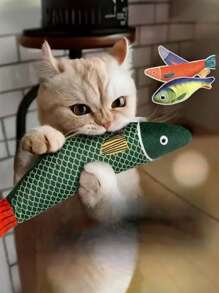 1pc/3pcs Pet Interactive Toy, Soft Crinkle Sound Toy, Self-Entertainment Chew Toy, Anti-Boredom & Teeth Grinding Treat For Cats