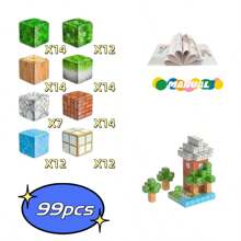 46/68/80 件磁性积木玩具，磁性积木磁性积木，磁性瓷砖堆叠，磁性世界设置，建筑玩具，建造我的磁铁世界，儿童磁铁玩具，男孩和女孩的教室礼物，生日礼物玩具圣诞节礼物 - 彩色 - 查看 13