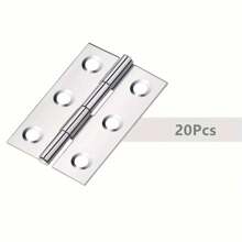 20pcs 2-Inch Stainless Steel Folding Hinges, Window Hinges, Suitable For Doors, Lids And Wooden Boxes, Silver Metal Hardware