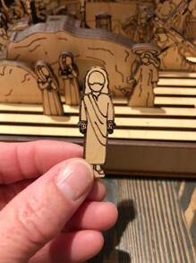 1Set Easter Wooden Holy Week Book Playset Holy Week Gift Teaching Aid Family Gift Retro Easter Heirloom DIY Easter Resurrection Scene Decor Handmade Vintage Easter Story Display Home Decor Gifts Birthday Graduation