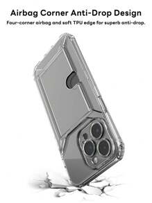 Clear Phone Case With Card Slot Compatible With IPhone 11/12/13/14/15/16, Transparent Card Holder Phone Case Compatible With Iphone 16 Pro Max/15 Pro Max/14 Pro Max/13 Pro Max/12 Pro Max/11 Pro Max, Soft Shockproof Case Compatible With IPhone16e/XR/Xs/7/8/SE 2/SE 3, Multi-Functional Wallet Style Protective Cover Compatible With Galaxy A12/A13/A14/A15/A16/A26/A34/A35/A51/A52/A53/A54/A55/A05s. Galaxy S25 Ultra Useful Soft Shell For Daily Use. Waterproof Anti-Fall Scratch Resistant - Clear - View 7